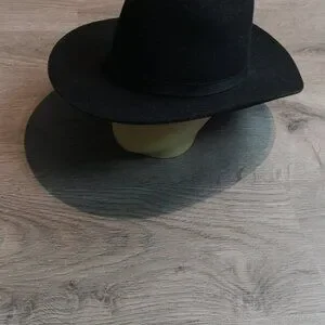 Gender-Neutral Authentic Vintage Black Large Brim Fur Wool Smithbilt Cowboy Hat Vintage Smithbilt Fur Felt Western Hat. - Etsy main image 4